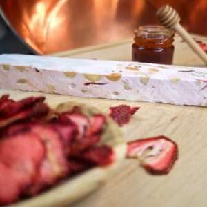 Nougat Blanc Aromatisé à la Fraise